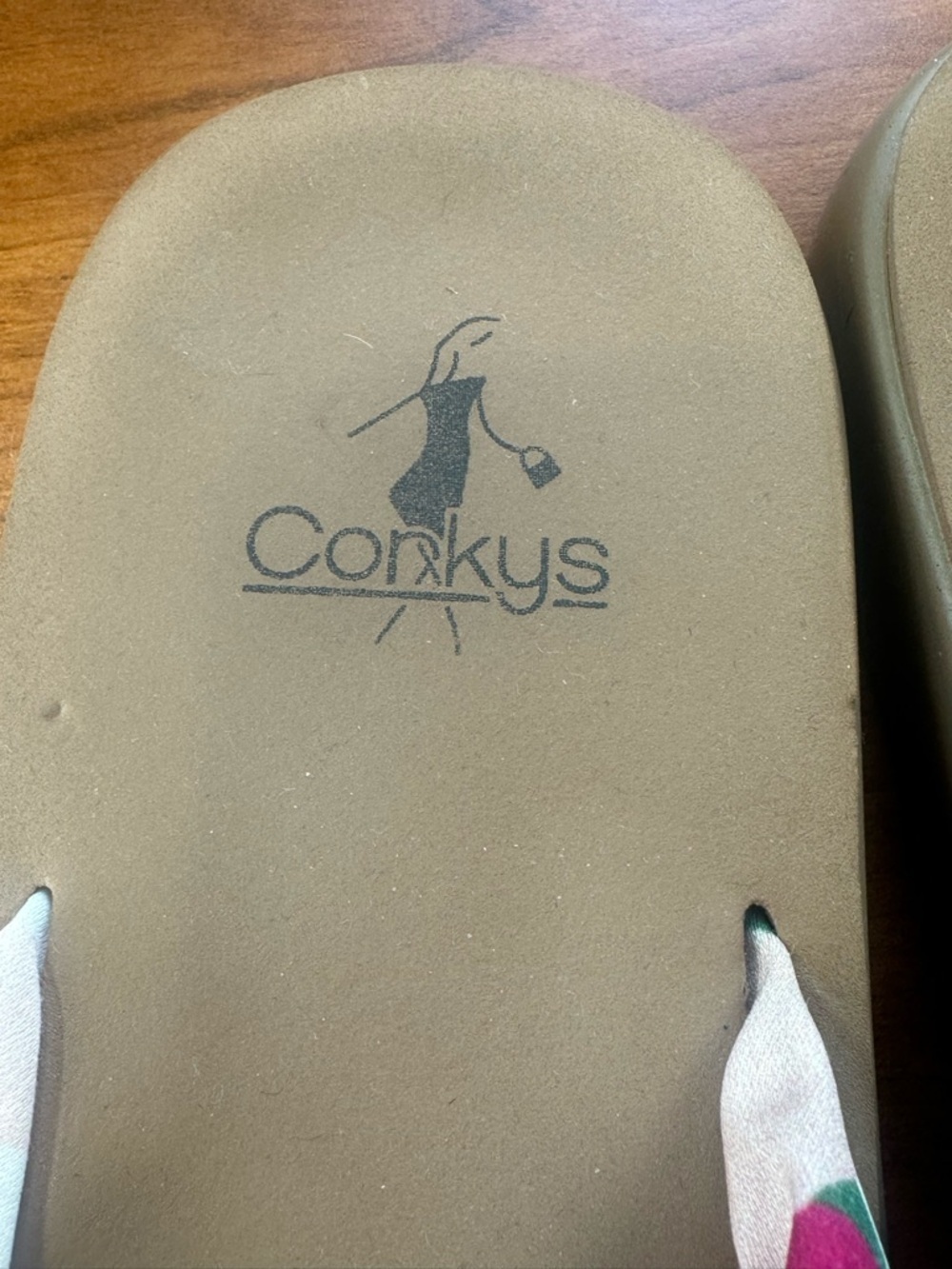 Corkys Women's Ripple Floral Ruched Thong Sandal - Pink Multi Sz 8 - Picture 5 of 12